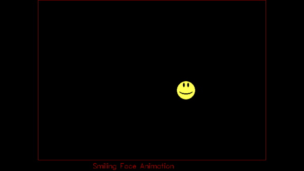 C/C++ program to Smiling Face Animation Using Computer Graphics - kashipara